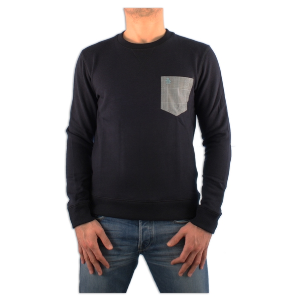 Picture of Original Penguin - Pow Pocket Crew Neck Sweater - Dark Sapphire