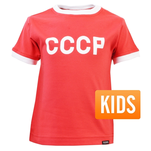 Picture of TOFFS - CCCP Retro Ringer T-Shirt Kids - Red