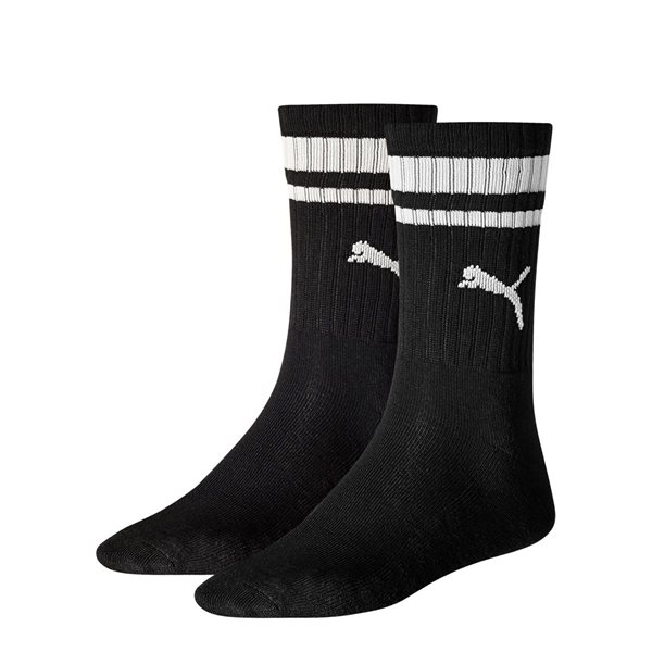 Picture of Puma - Crew Heritage Stripe 2P Socks - Black