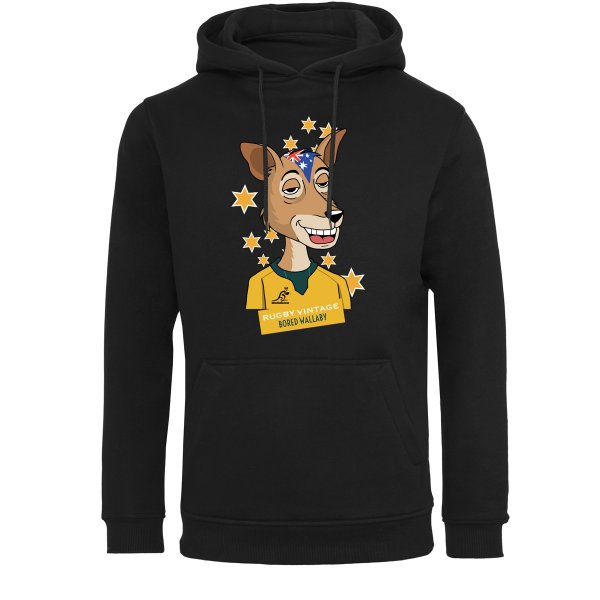 Rugby Vintage - Australië 'Bored' Wallaby Hoodie - Zwart