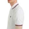 Fred Perry - Twin Tipped Polo Shirt - Wit/ Rood/ Navy