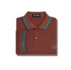 Fred Perry - Twin Tipped Poloshirt - Whisky Brown/ Deep Mint