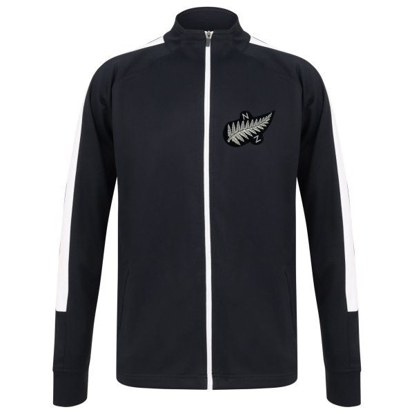 Rugby Vintage - New Zealand All Blacks Track Jacket - Black/ White