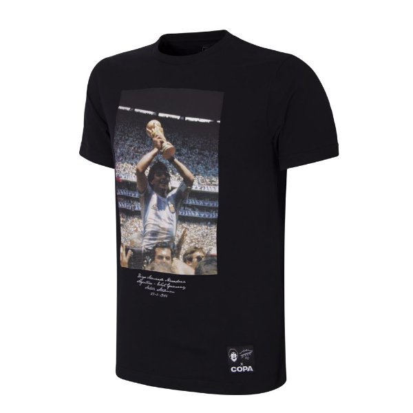 COPA Football - Maradona Argentina World Cup 1986 Celebration T-Shirt - Black