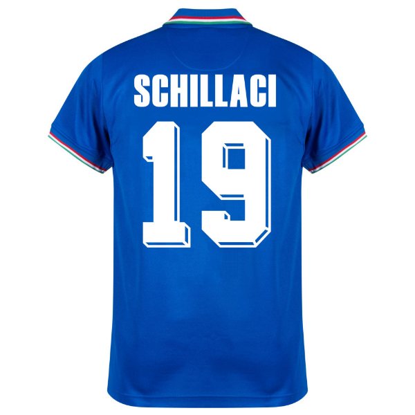 Italy Retro Football Shirt W.C. 1990 + Schillaci 19