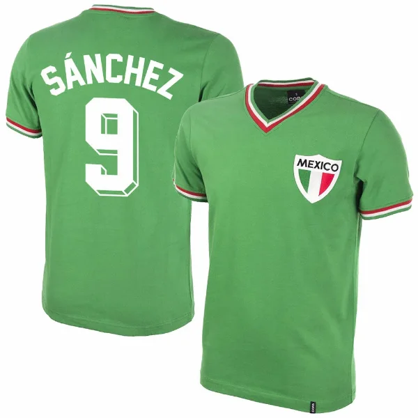 Mexico Retro Football Shirt 1980s + Sanchez 9