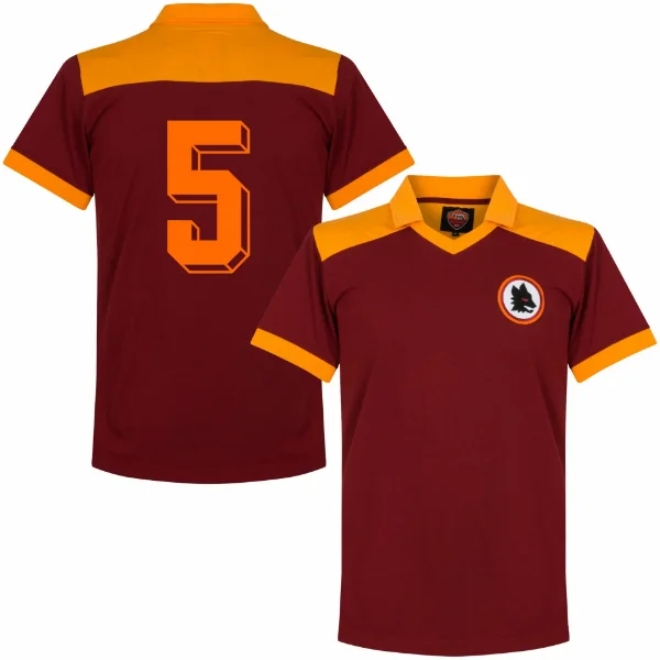 AS Roma Retro Shirt 1980 + Number 5