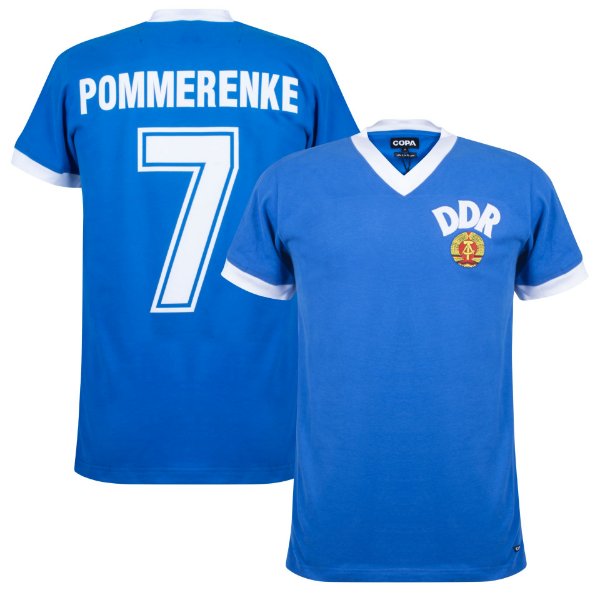 DDR Retro Football Shirt World Cup 1974 + Pommerenke 7