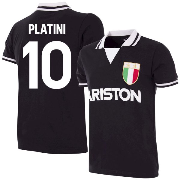 Juventus FC Retro Football Shirt Away 1986-1987 + Platini 10