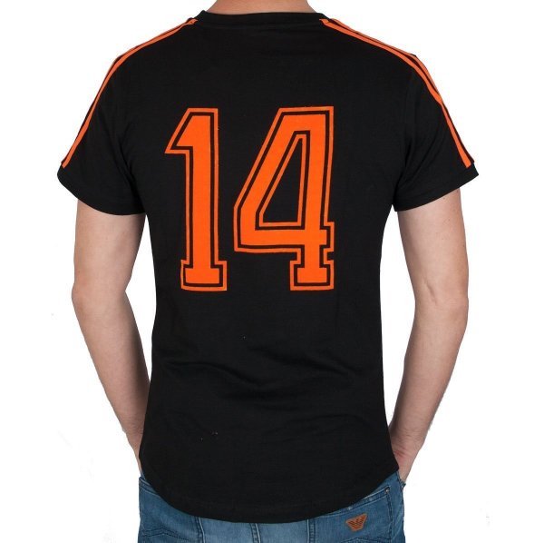 Picture of Cruyff - Holland Retro Football Shirt WC 1974 + Number 14 - Black